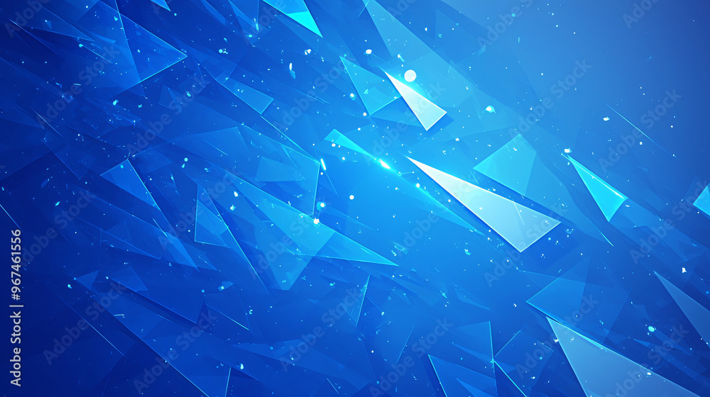 Aufkleber a vibrant abstract background composed of sharp, angular blue shapes, creating a sense of depth and 
