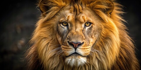 Close up of a lion with a fierce expression , Lion, wild, predator, mane, animal, safari, wildlife, king of the jungle