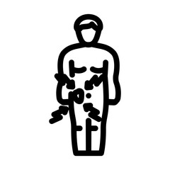 inguinal herniorrhaphy surgery line icon vector. inguinal herniorrhaphy surgery sign. isolated contour symbol black illustration