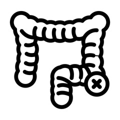 bowel resection surgery line icon vector. bowel resection surgery sign. isolated contour symbol black illustration