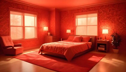 Photo interior modern design room 3d illustration;