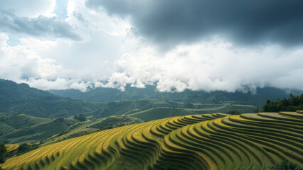Fototapeta premium Rice Terraces in the Mountains