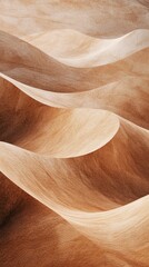 Undulating sand dunes in a desert landscape, aerial view. Nature and environment concept