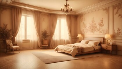 Photo interior modern design room 3d illustration;