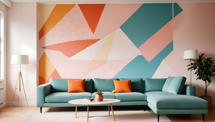 Photo interior modern design room 3d illustration;
