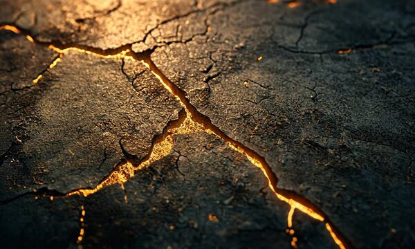Glowing Crack in the Earth