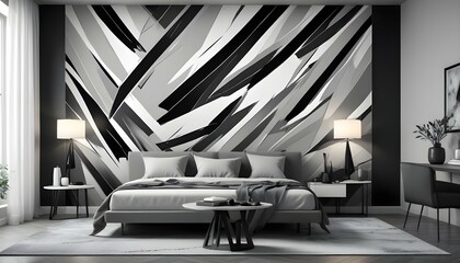 Photo interior modern design room 3d illustration;