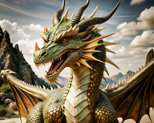 Obraz premium chinese dragon statue