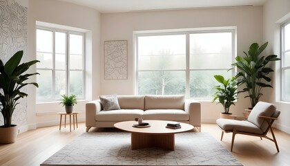 Photo interior modern design room 3d illustration;