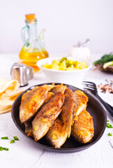 Fish fried with lemon and aroma spice