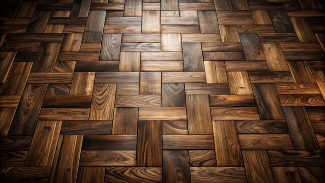 Dark wooden floor with natural parquet pattern , parquet, wood texture, dark, brown, floor, background, natural, pattern