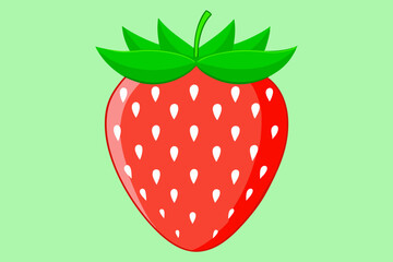 strawberry fruit vector illustration on a white background 