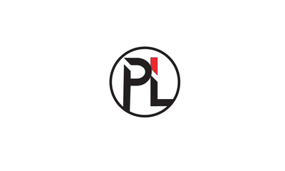 PL, LP, L , P Abstract Letters Logo Monogram	