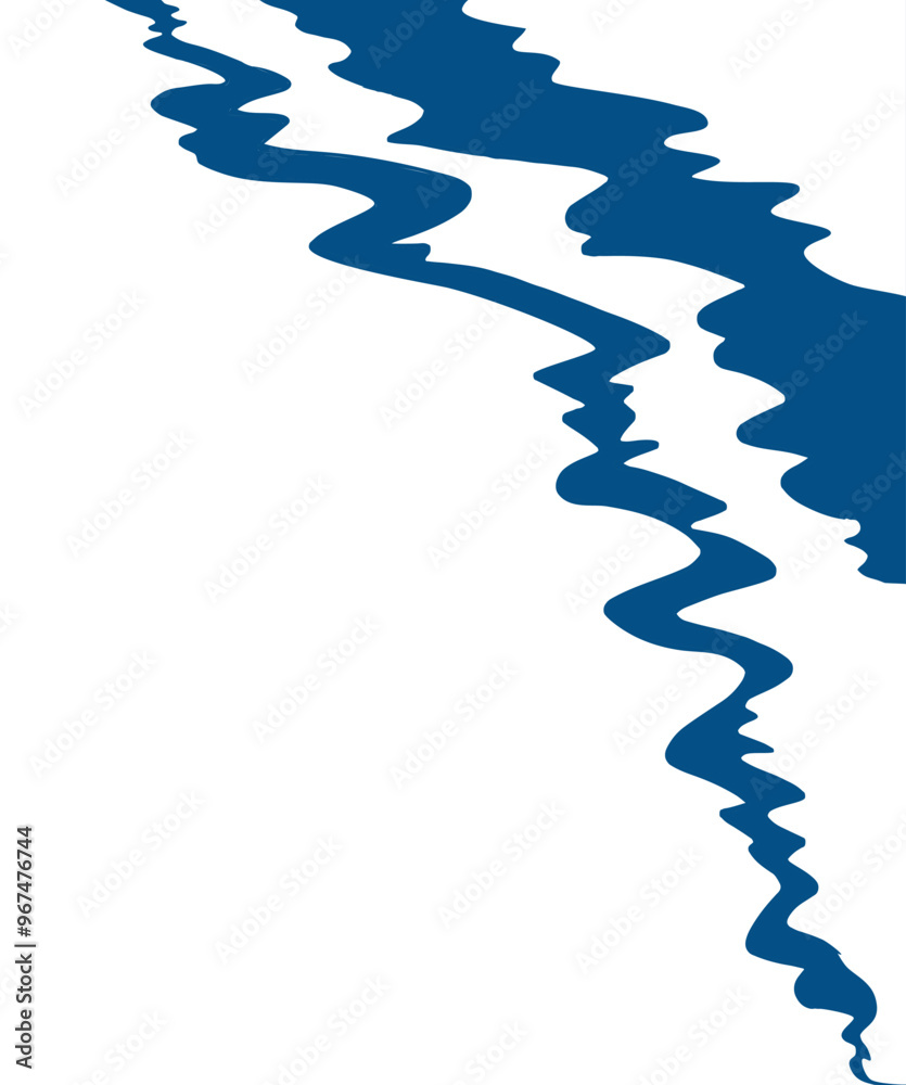 Wall mural vector drawing. calm sea tide