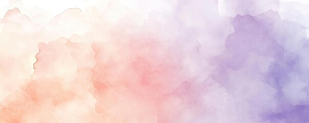 Obraz premium A soft, dreamy watercolor background blending shades of pink, purple, and white, perfect for artistic projects and designs.