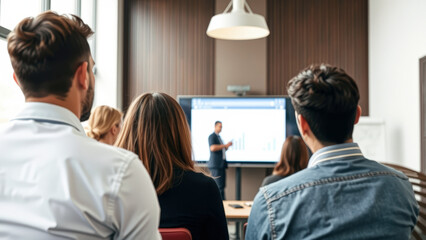 Attentive Audience Listening to Presentation