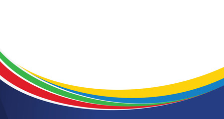 Abstract geometric colorful background with wave and basic shape. Background for international sport tournament in Paris France football basketball voleyball softball. Funny and professional backdrop.