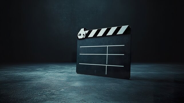 a clapperboard with empty spaces
