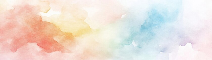 Obraz premium A soft and colorful abstract watercolor background featuring gentle splashes of pastel hues perfect for artistic projects.