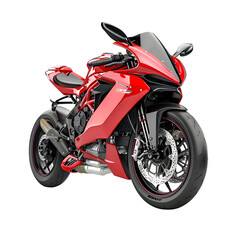 Sports bike on vibrant transparent background high res 8K