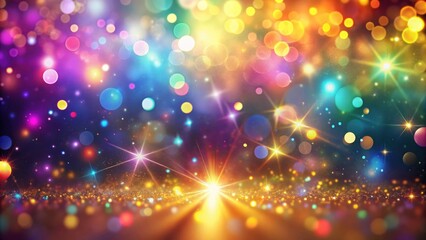 Abstract blurry background with colorful lights and sparkles, abstract, background, blurred, colorful, lights, sparkles