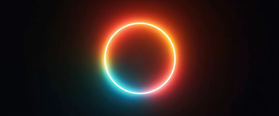 Fototapeta premium Abstract Neon Circle Background