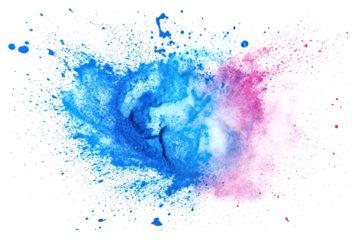 Powder paint splash background white explosion.