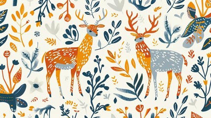 Obraz premium Flower natural pattern wallpaper