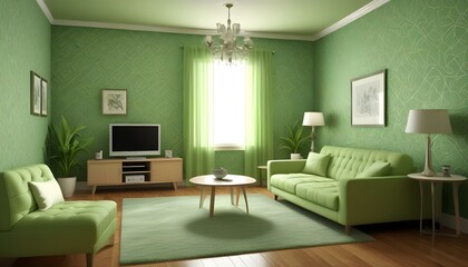 Photo interior modern design room 3d illustration;