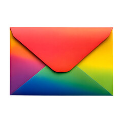 Obraz premium colorful background with envelope isolated on white background