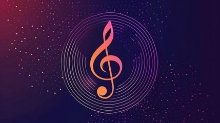 Abstract Music Note Background