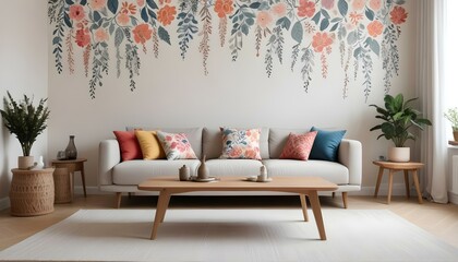 Photo interior modern design room 3d illustration;