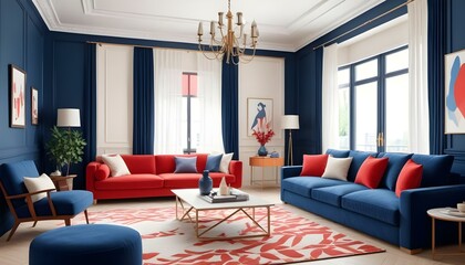 Photo interior modern design room 3d illustration;