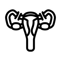 tubal ligation surgery line icon vector. tubal ligation surgery sign. isolated contour symbol black illustration