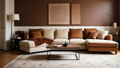 Photo interior modern design room 3d illustration;