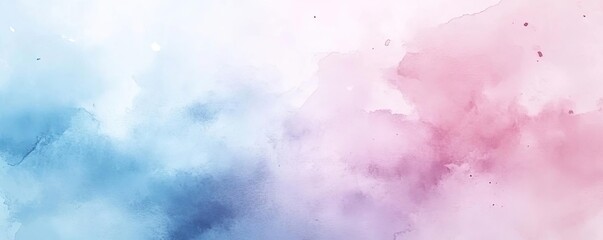 Fototapeta premium A colorful watercolor background featuring soft pink and blue hues, perfect for artistic projects and creative designs.
