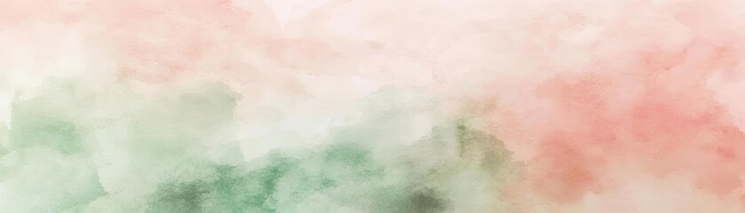 Obraz premium A soft, abstract watercolor background blending gentle hues of red and green, perfect for creative designs and projects.