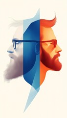Obraz premium Portrait SeriesEvolution of Identity illustration