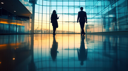 people walking in the airport