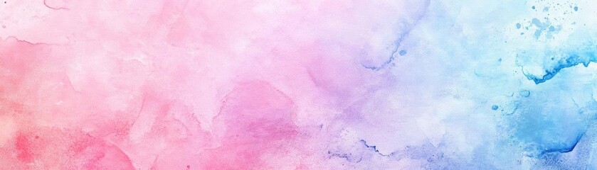 Fototapeta premium A soft watercolor background blending pink and blue tones, perfect for design projects, invitations, or artistic expression.