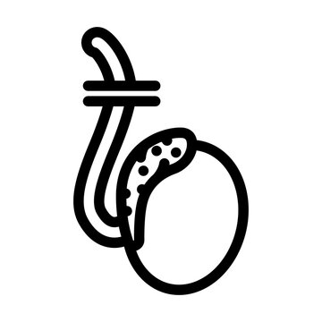 vasectomy surgery line icon vector. vasectomy surgery sign. isolated contour symbol black illustration