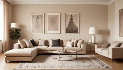 Photo interior modern design room 3d illustration;