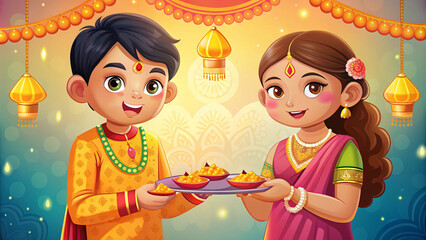 Bhai Dooj Special Illustration