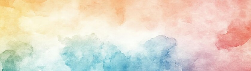 Fototapeta premium A vibrant watercolor background featuring soft hues of orange, blue, and pink, perfect for artistic designs and graphics.