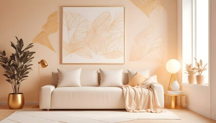 Photo interior modern design room 3d illustration;