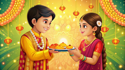 Bhai Dooj Special Illustration