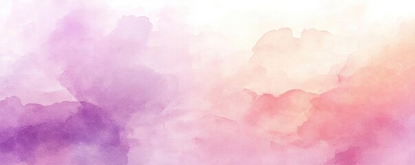 Obraz premium A serene watercolor background featuring soft purple and pink hues, perfect for creative projects and designs.