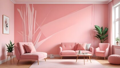 Photo interior modern design room 3d illustration;