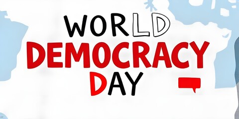 Fototapeta premium World Democracy Day Celebration Graphic