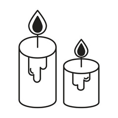 candle icon vector on white background